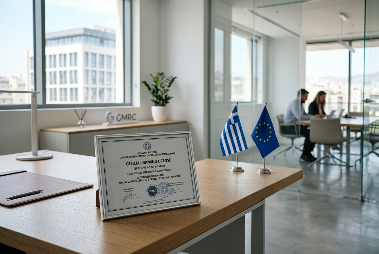 Μια λίστα κατάταξης με τα κορυφαία καζίνο σε ψηφιακή οθόνη.